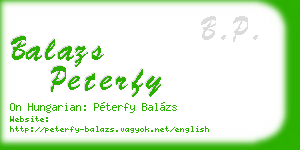 balazs peterfy business card